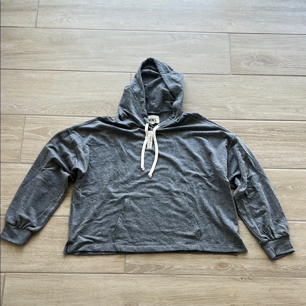 Madewell Gray Hooded Sweatshirt